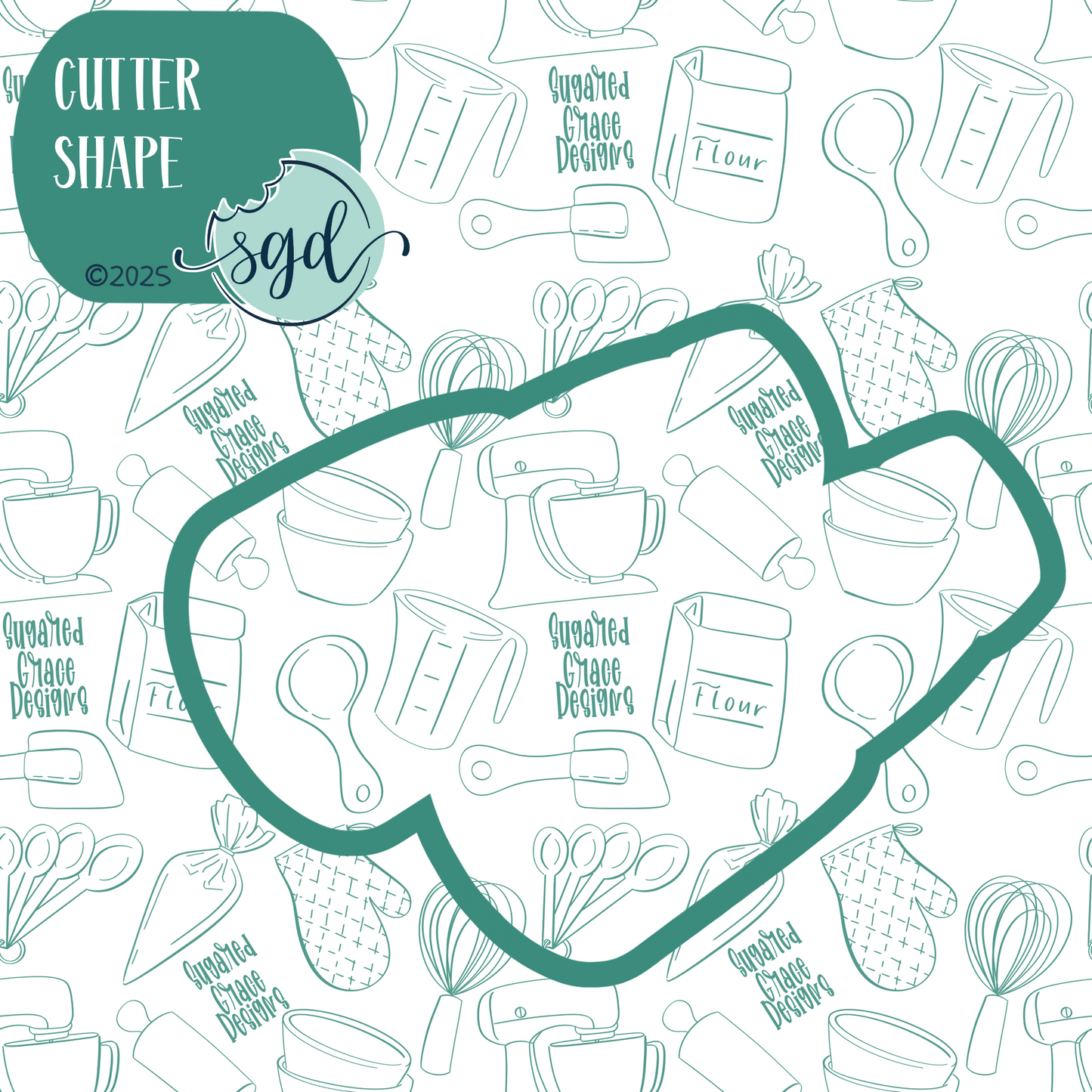 Binoculars Cookie Cutter with PNG Images to Match - Hand Drawn Graphics for Edible Ink Printers