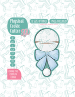 Baby Rattle Cookie Cutter Plaque with PNG Images to Match - Hand Drawn Graphics for Edible Ink Printers (Copy)
