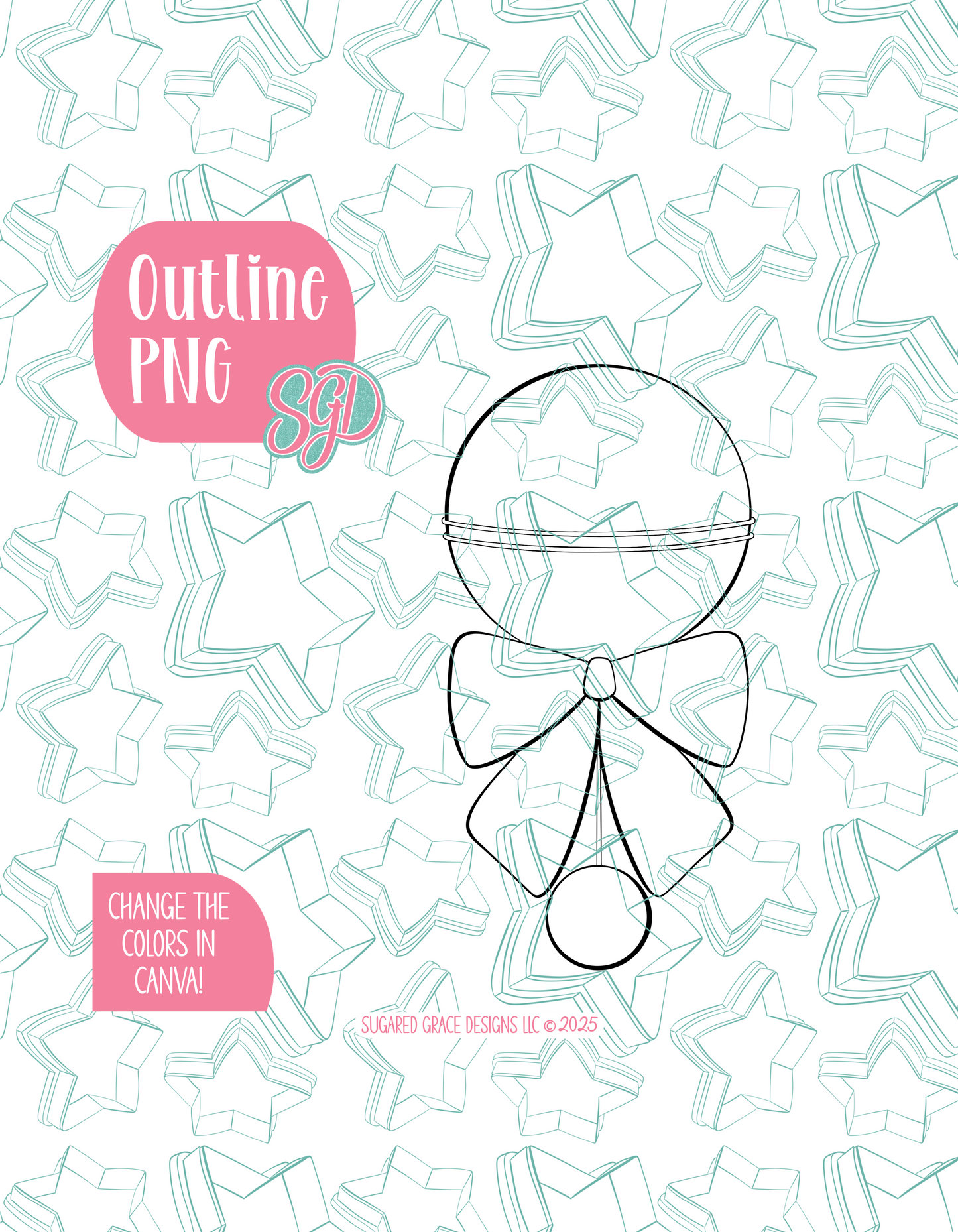 Baby Rattle PNG Image Set for Edible Ink Printers - Hand Drawn Editable Graphics