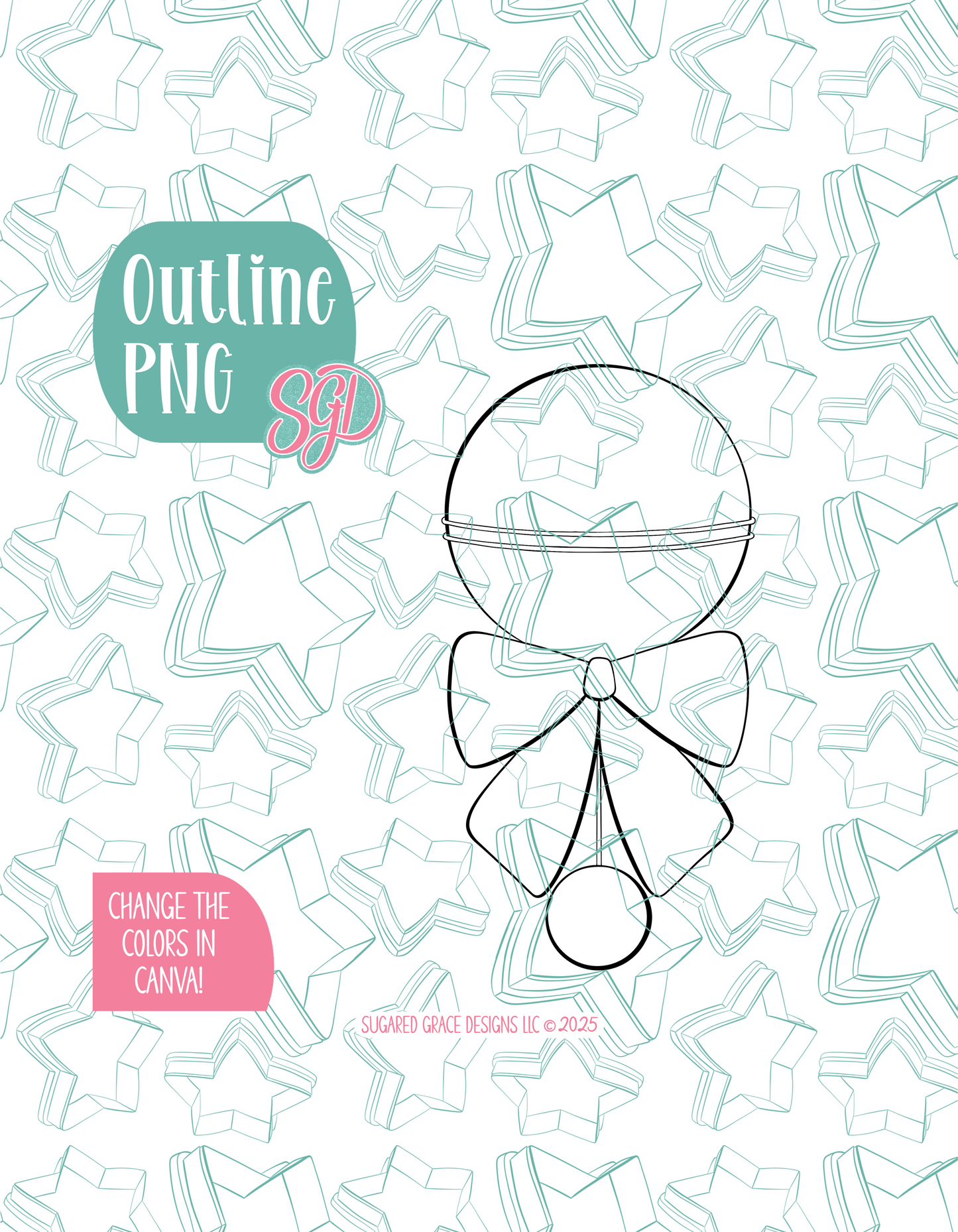 Baby Rattle Cookie Cutter Plaque with PNG Images to Match - Hand Drawn Graphics for Edible Ink Printers (Copy)