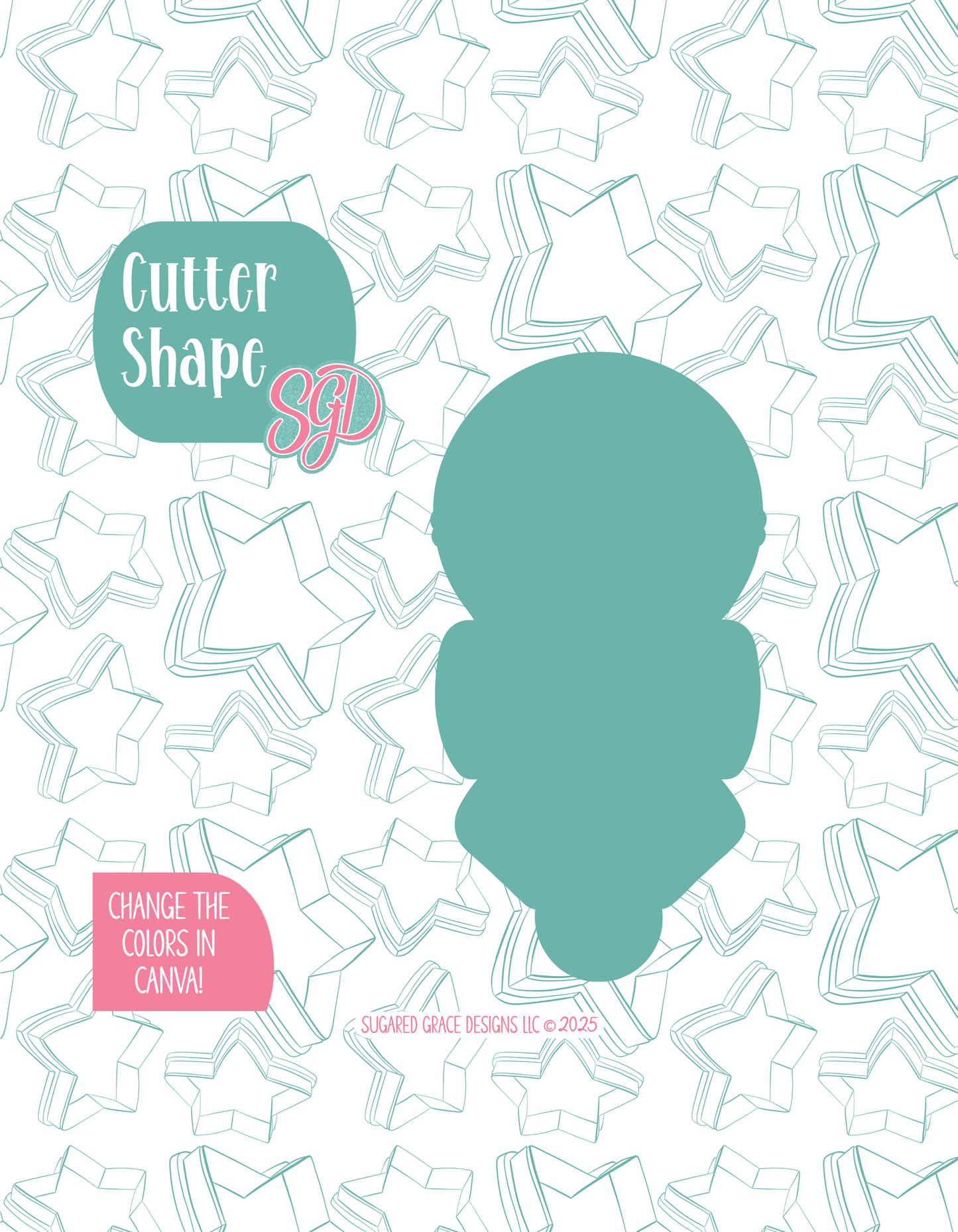 Baby Rattle Cookie Cutter Plaque with PNG Images to Match - Hand Drawn Graphics for Edible Ink Printers (Copy)