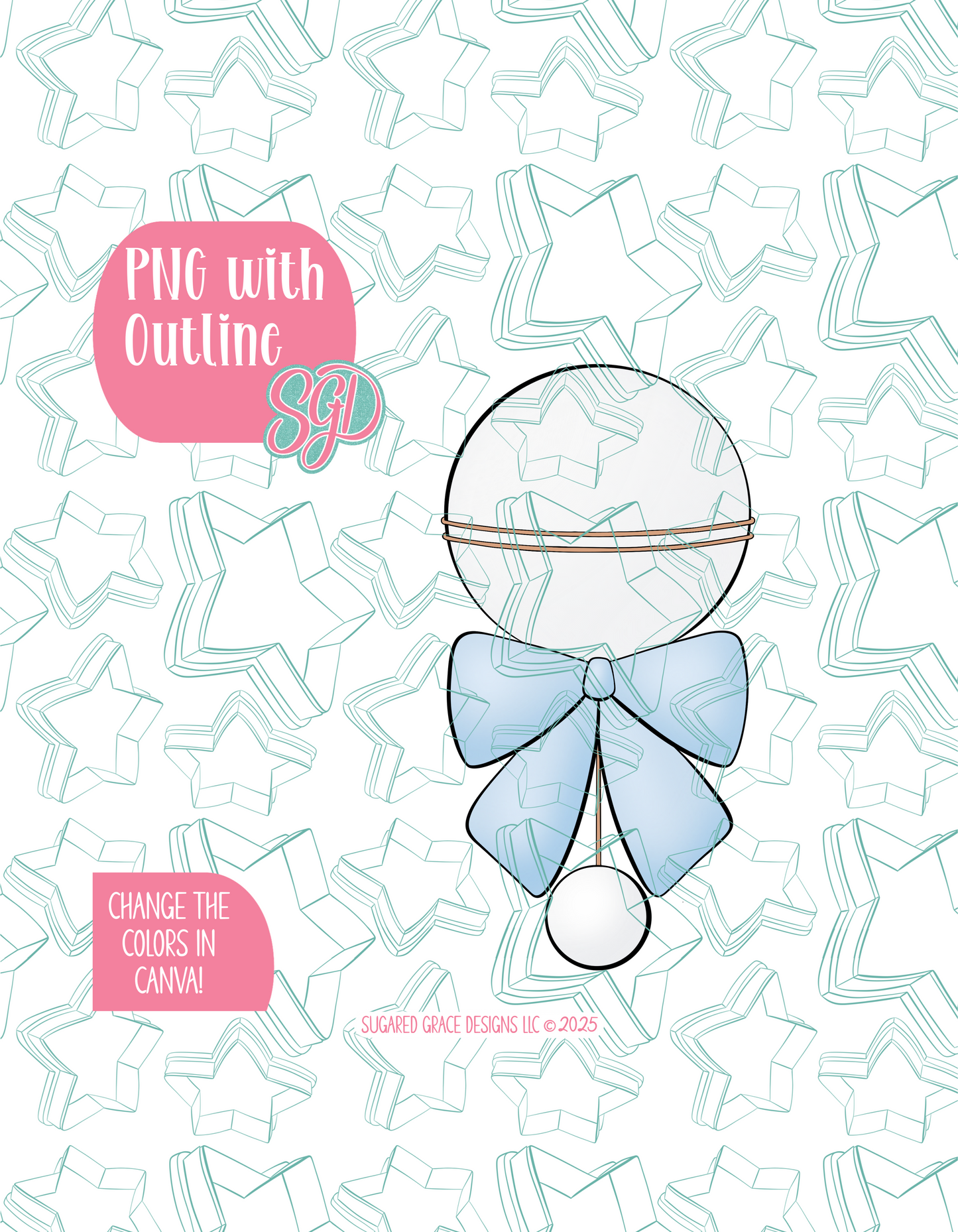 Baby Rattle PNG Image Set for Edible Ink Printers - Hand Drawn Editable Graphics
