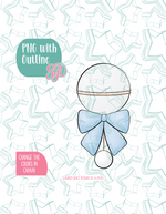 Baby Rattle Cookie Cutter Plaque with PNG Images to Match - Hand Drawn Graphics for Edible Ink Printers (Copy)