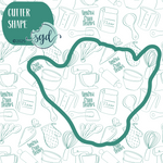Rock On Bone Hand Cookie Cutter with PNG Images to Match - Hand Drawn Graphics for Edible Ink Printers