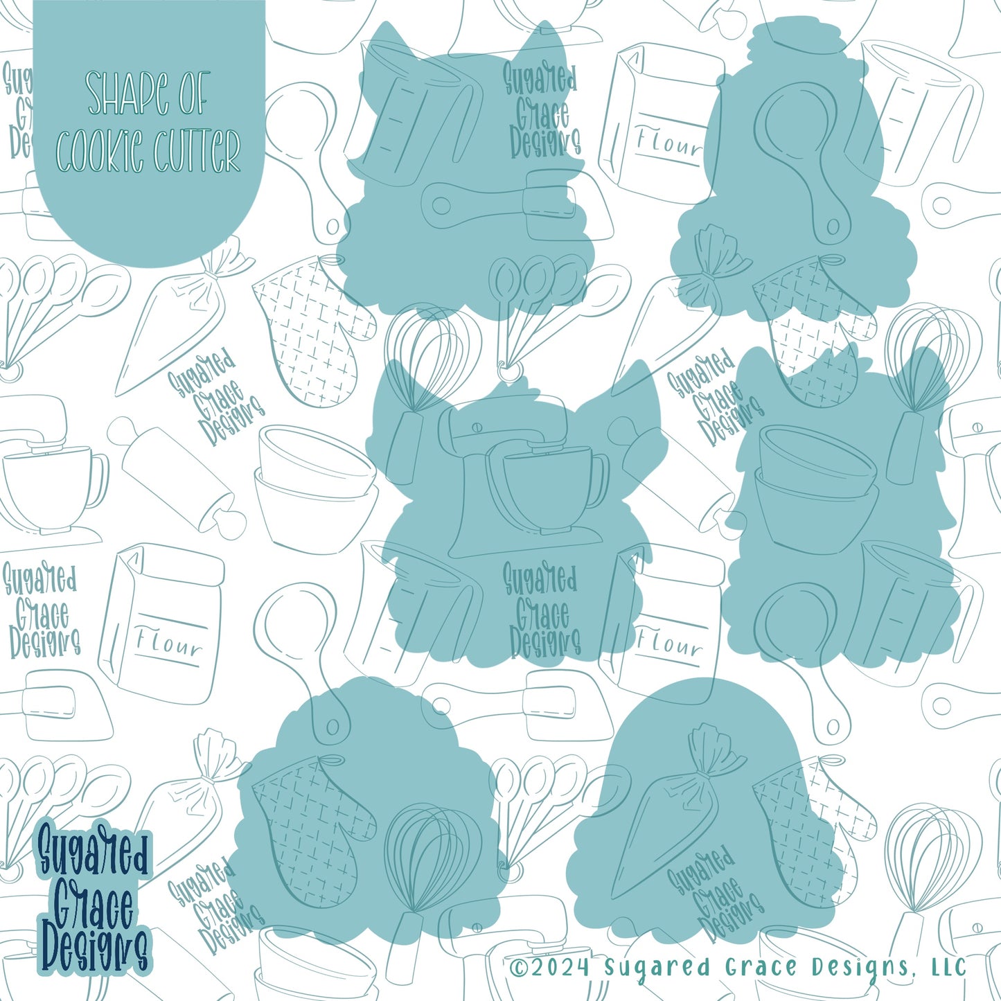 Halloween Boo Plaque Cookie Cutter STL File Set with Matching Printable PNG Images for Edible Ink Printers Including Eddie
