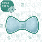 Blue Bow Tie Cookie Cutter with Matching PNG Images for Edible Ink Prints Including Eddie