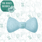 Blue Bow Tie Cookie Cutter with Matching PNG Images for Edible Ink Prints Including Eddie