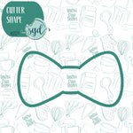 Blue Bow Tie Cookie Cutter with Matching PNG Images for Edible Ink Prints Including Eddie