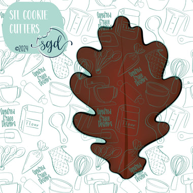 Brown Leaf Cookie Cutter STL Files with PNG Images to Match - For 3D Printing and Edible Ink Printers