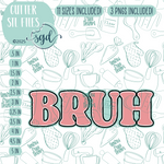 Bruh Cutter STL File with PNG Images to Match - For 3D Printing and Edible Ink Printers