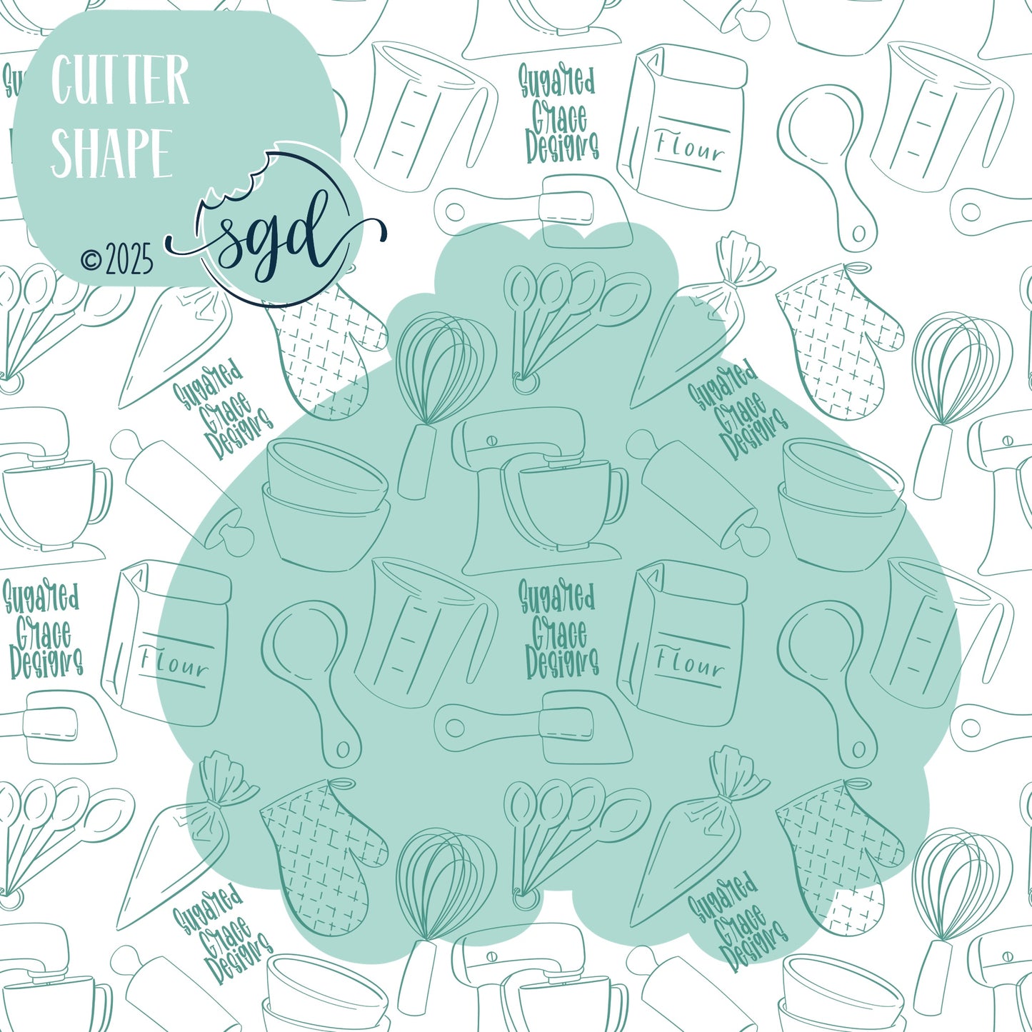 Easter Bunny Butt Cookie Cutter STL File  with PNG Images to Match - For 3D Printing and Edible Ink Printers