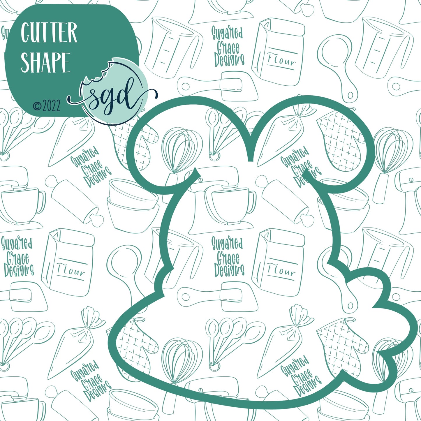 Easter Bunny Carrot Plaque Cookie Cutter with PNG Images to Match - Hand Drawn Graphics for Edible Ink Printers
