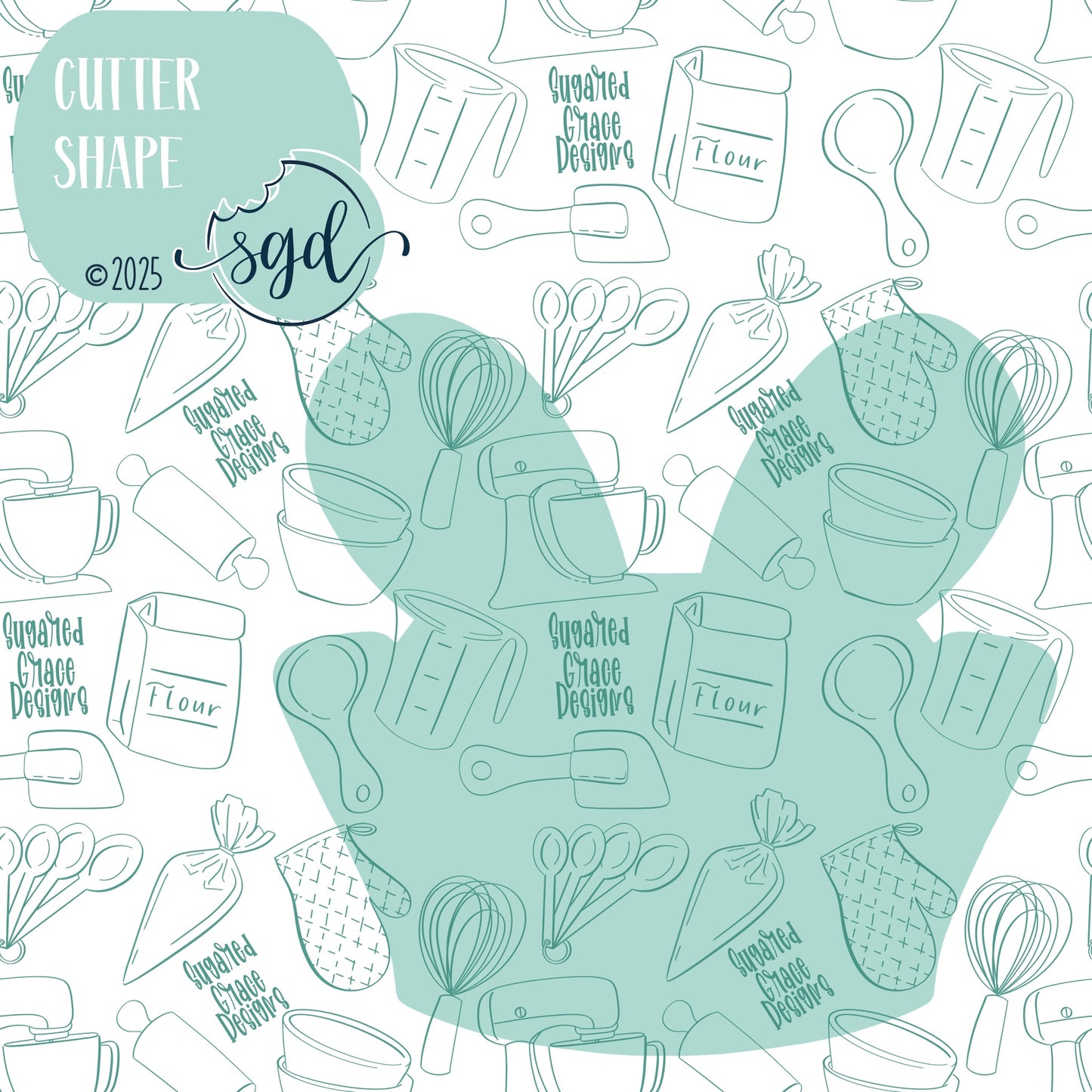 Easter Bunny Nurse Cap Cookie Cutter STL File  with PNG Images to Match - For 3D Printing and Edible Ink Printers
