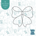 Butterfly Bow Cookie Cutter with Matching PNG Images for Edible Ink Printers Including Eddie