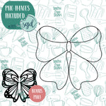 Butterfly Bow Cookie Cutter with Matching PNG Images for Edible Ink Printers Including Eddie
