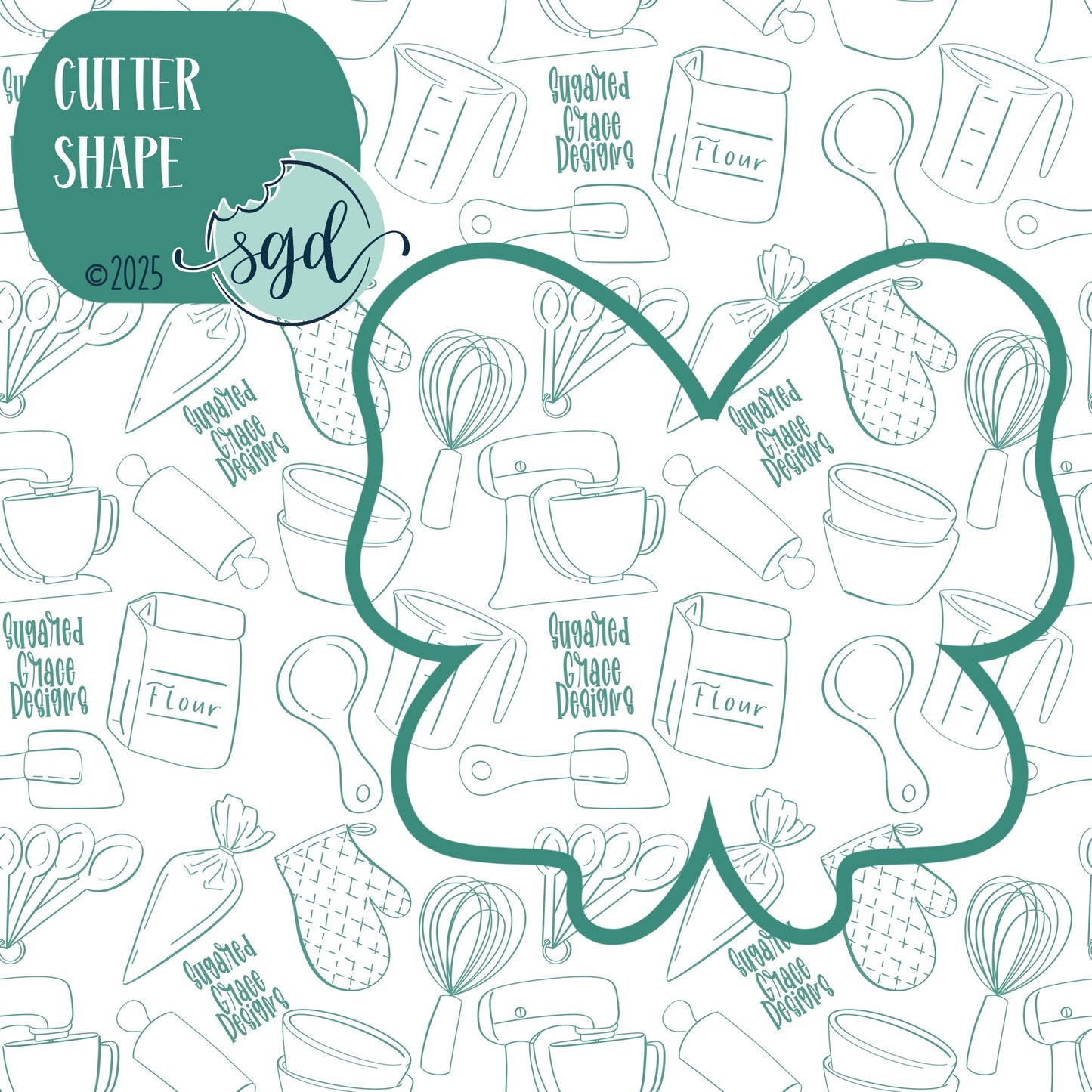 Butterfly Bow Cookie Cutter with Matching PNG Images for Edible Ink Printers Including Eddie