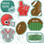 Baby's First Down Football Cookie Cutter Set with Matching Printable PNG Images for Edible Ink Printers Including Eddie