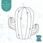 Cactus Cookie Cutter with Matching PNG Images for Edible Ink Printers Including Eddie