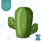 Cactus Cookie Cutter with Matching PNG Images for Edible Ink Printers Including Eddie