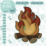 Campfire Cutter STL File with PNG Images to Match - For 3D Printing and Edible Ink Printers (Copy)