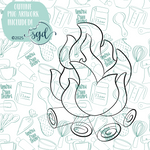 Campfire Cutter STL File with PNG Images to Match - For 3D Printing and Edible Ink Printers (Copy)