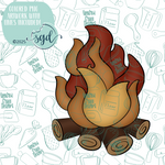 Campfire Cutter STL File with PNG Images to Match - For 3D Printing and Edible Ink Printers (Copy)
