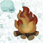 Campfire Cutter STL File with PNG Images to Match - For 3D Printing and Edible Ink Printers (Copy)