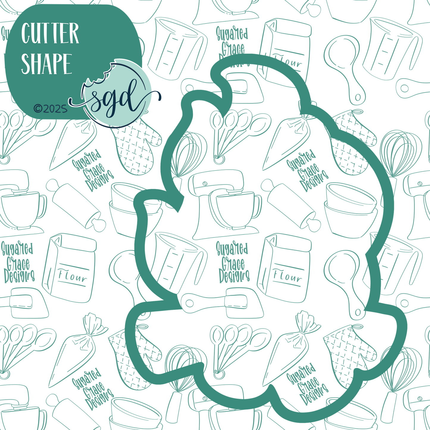 Campfire Cookie Cutter with PNG Images to Match - Hand Drawn Graphics for Edible Ink Printers