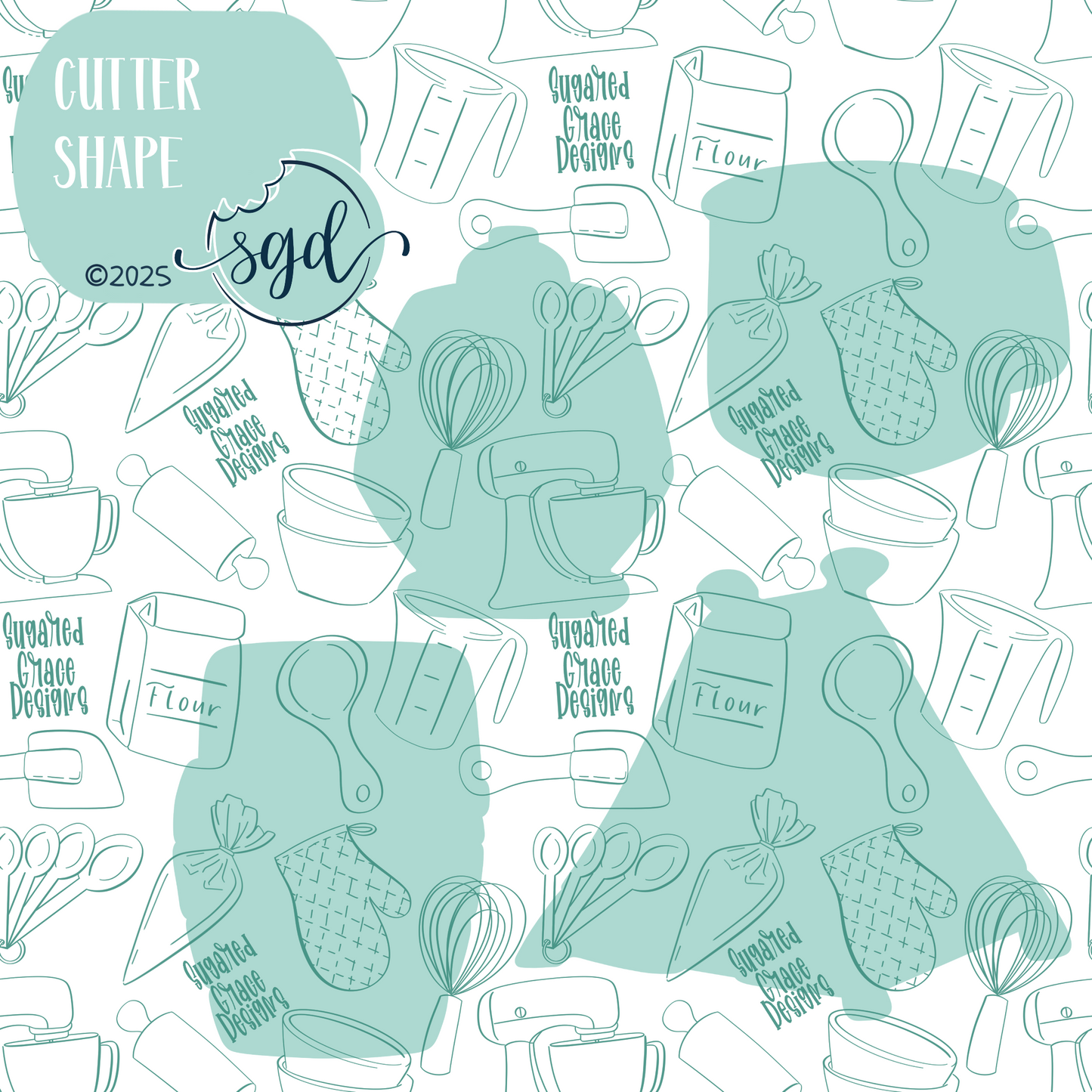 Camping Cookie Cutter STL File Set of 4 with PNG Images to Match - For 3D Printing and Edible Ink Printers