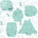 Camping Cookie Cutter STL File Set of 4 with PNG Images to Match - For 3D Printing and Edible Ink Printers