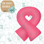 Cancer Ribbon Practice Cookie with PNG Images to Match - 3D Printed Demonstration for Decorating Class