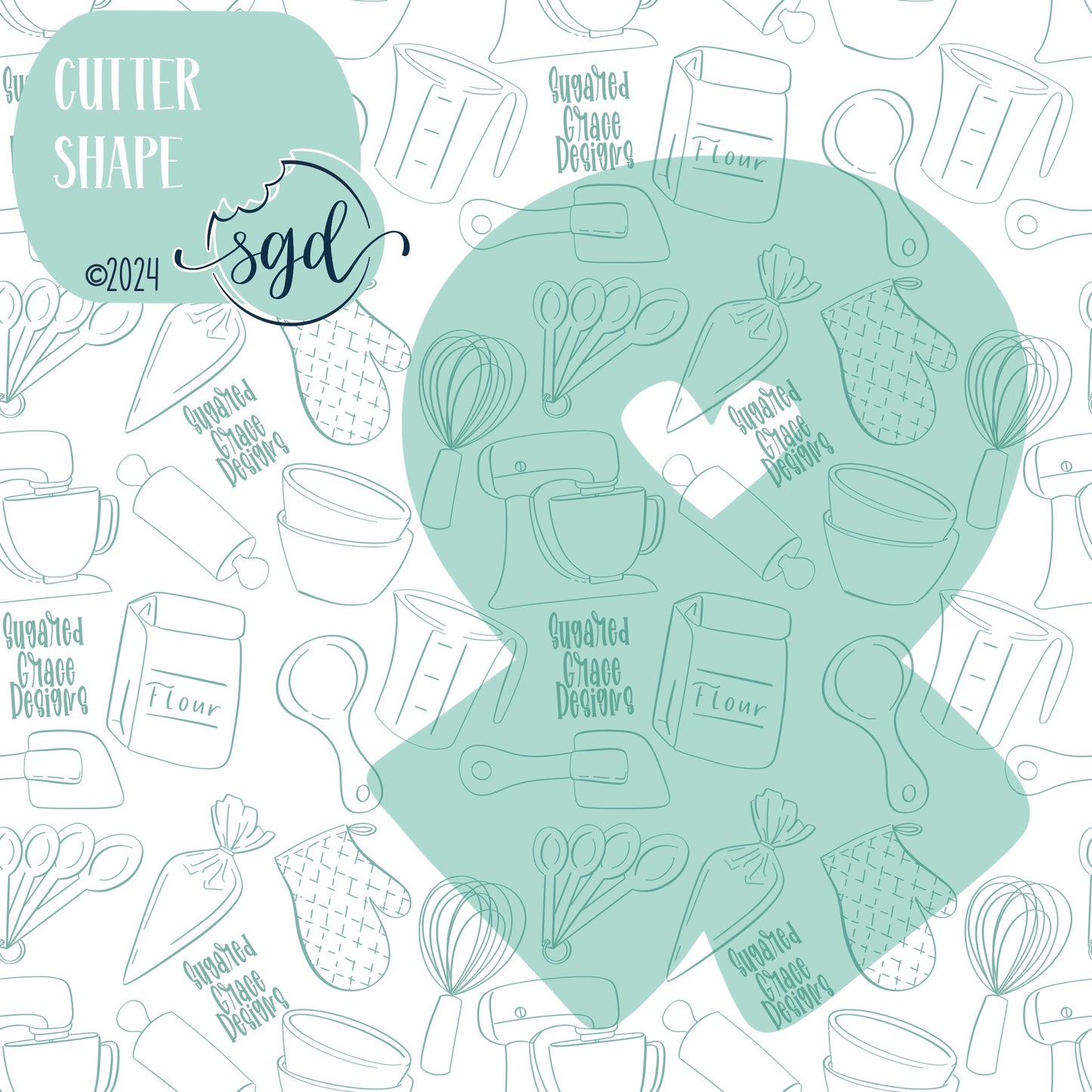Cancer Ribbon Cookie Cutter STL Files with PNG Images to Match - For 3D Printing and Edible Ink Printers