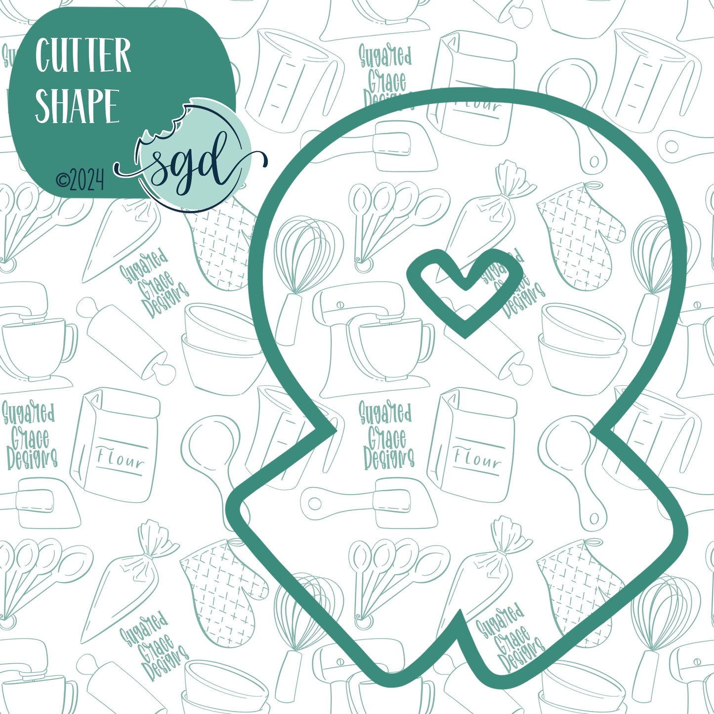 Cancer Ribbon Cookie Cutter with PNG Images to Match - Hand Drawn Graphics for Edible Ink Printers