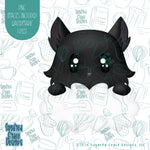 Black Cat Plaque Cookie Cutter with Matching Printable PNG Images for Edible Ink Printers Including Eddie