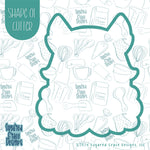 Black Cat Plaque Cookie Cutter with Matching Printable PNG Images for Edible Ink Printers Including Eddie