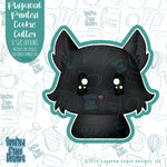 Black Cat Cookie Cutter with Matching Printable PNG Images for Edible Ink Printers Including Eddie