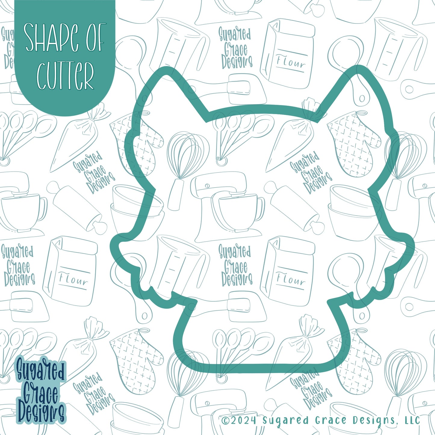 Black Cat Cookie Cutter with Matching Printable PNG Images for Edible Ink Printers Including Eddie