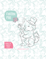 Editable Champagne Wolf Cookie Cutter STL and PNG (Digital Download)