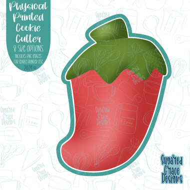 Chili Pepper Cookie Cutter with Matching PNG Images for Edible Ink Printers Including Eddie