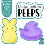 Chillin with my Easter Peeps Cookie Cutter with Matching PNG Images for Edible Ink Printers Including Eddie