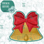 Christmas Bell Cookie Cutter with PNG Images to Match - Hand Drawn Graphics for Edible Ink Printers