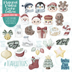 Christmas advent cookie cutter set of 24 with png images for edible ink printers including Eddie