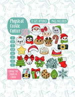 Mini Christmas Advent Cookie Cutter Set of 24 with Matching PNG Graphics