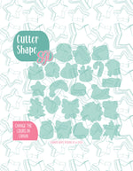 Mini Christmas Advent Cookie Cutter Set of 24 with Matching PNG Graphics