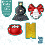 Christmas Express Train Cookie Cutter Set with png images for edible ink printers including Eddie