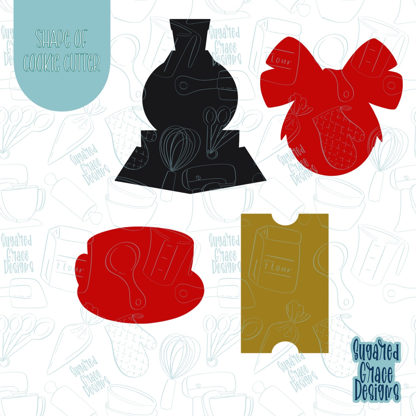 Christmas Express cookie cutter stl set of 4 with png images for edible ink printers including Eddie