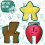 Christmas Mug Hugger Cookie Cutter Set of 3 with PNG Images to Match - Hand Drawn Graphics for Edible Ink Printers - Star, Antler, Christmas Light Cookie Ideas