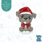 Christmas puppy cookie cutter with png images for edible ink printers including Eddie