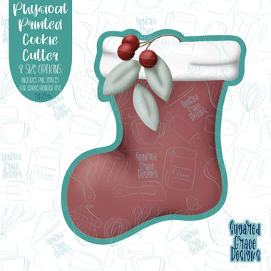 Christmas stocking cookie cutter with png images for edible ink printers including Eddie