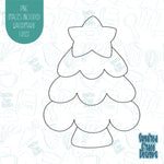 Christmas tree cookie cutter with png images for edible ink printers including Eddie